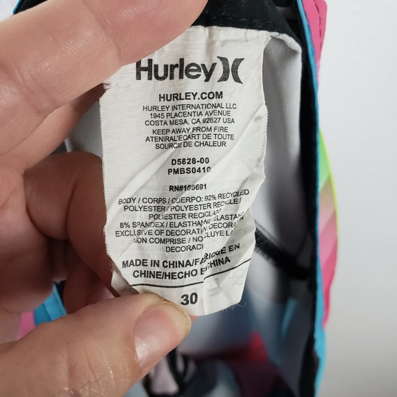 Hurley Men's 30 Phantom Kingsroad Board Shorts Neon Colorblock Unlined‎ Swimwear - Picture 9 of 9